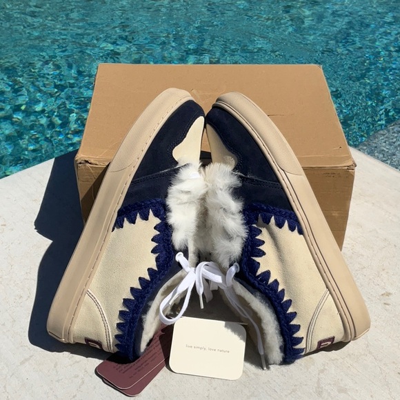 MOU - Eskimo Low Top Sneaker in Abyss & Vanilla Mix New In Box Size 40 - Picture 7 of 15